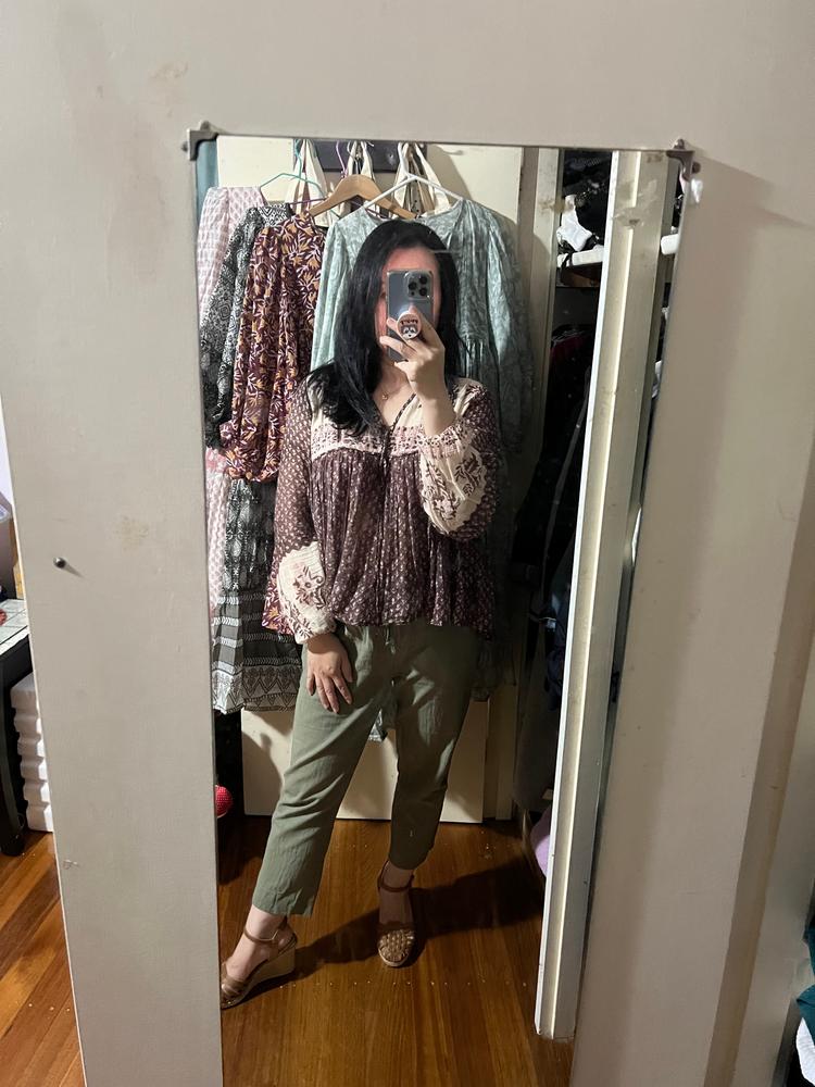 Rooh Blouse ~ Cacao - Customer Photo From Jacqueline