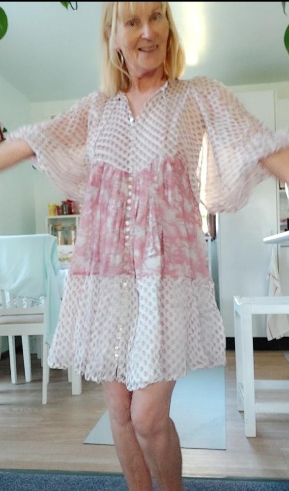 Nora Mini Dress ~ Primrose - Customer Photo From Violet Miklos