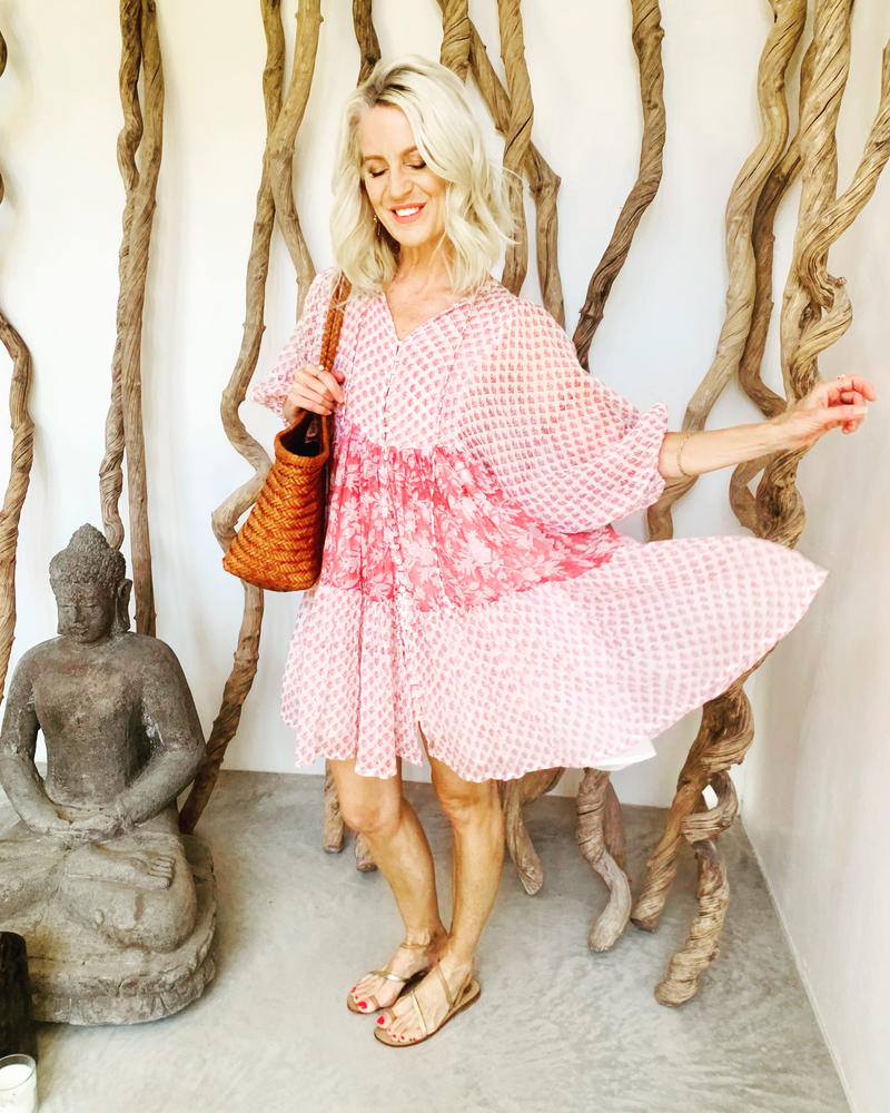 Nora Mini Dress ~ Primrose - Customer Photo From Lesley