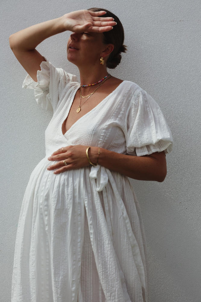 Uma Maxi Dress ~ White - Customer Photo From Kellie King