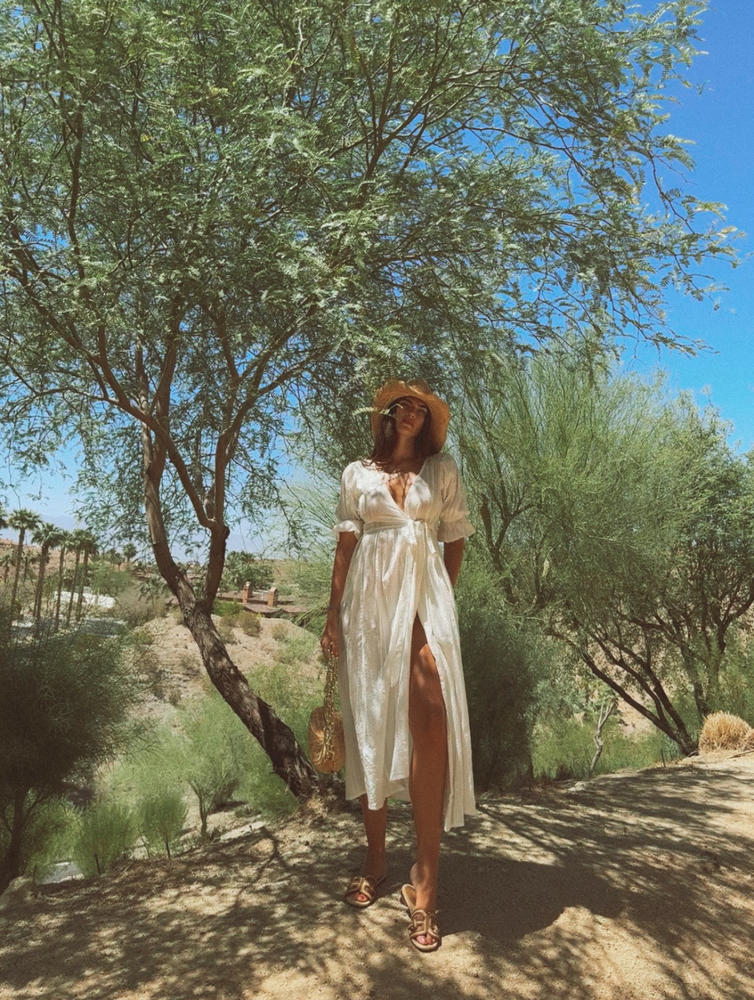 Uma Maxi Dress ~ White - Customer Photo From Emily Egerton