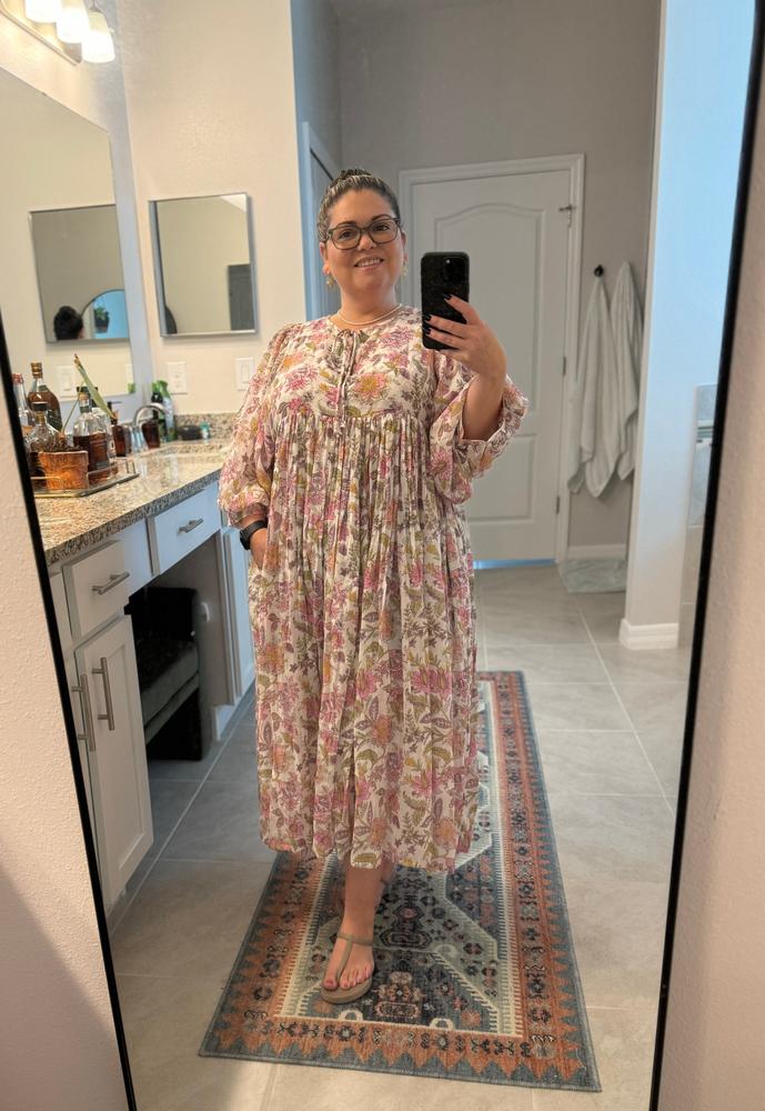 Kyra Midi Dress ~ Fuchsia Bloom - Customer Photo From Desiree