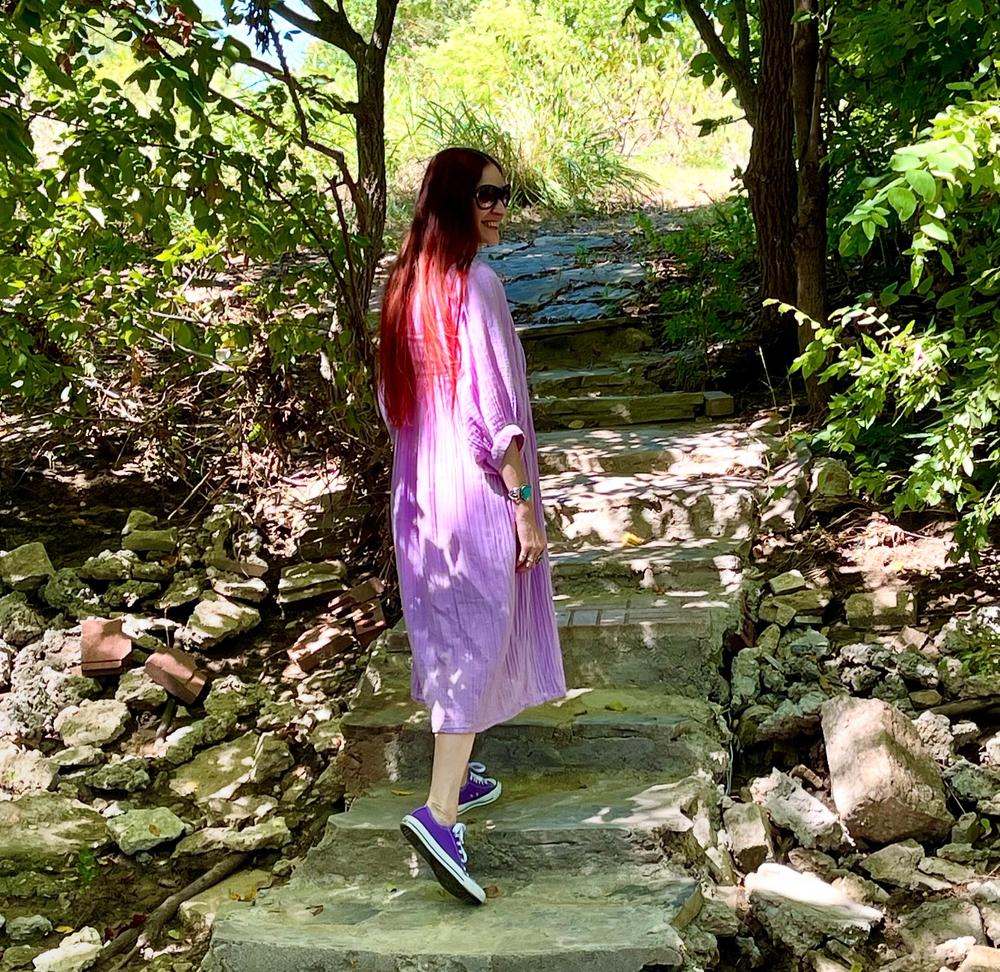 Kyra Midi Dress ~ Lilac Gauze - Customer Photo From Athena