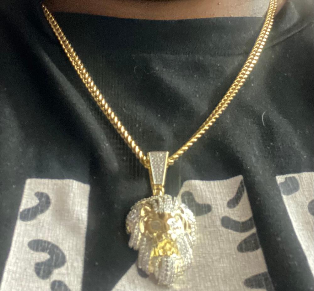 23mm Gold-Plated Micro-inlay Zircon # Lion Head # Rapper Chain - Customer Photo From Amir D.