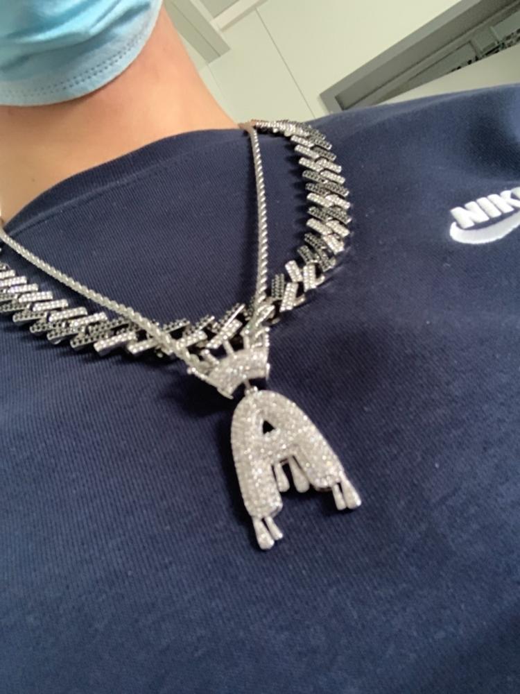 22mm  Iced Micro-inlay Zircon Crown Letter Hip Hop Pendant # Rapper Chain - Customer Photo From Ardit Ajeti