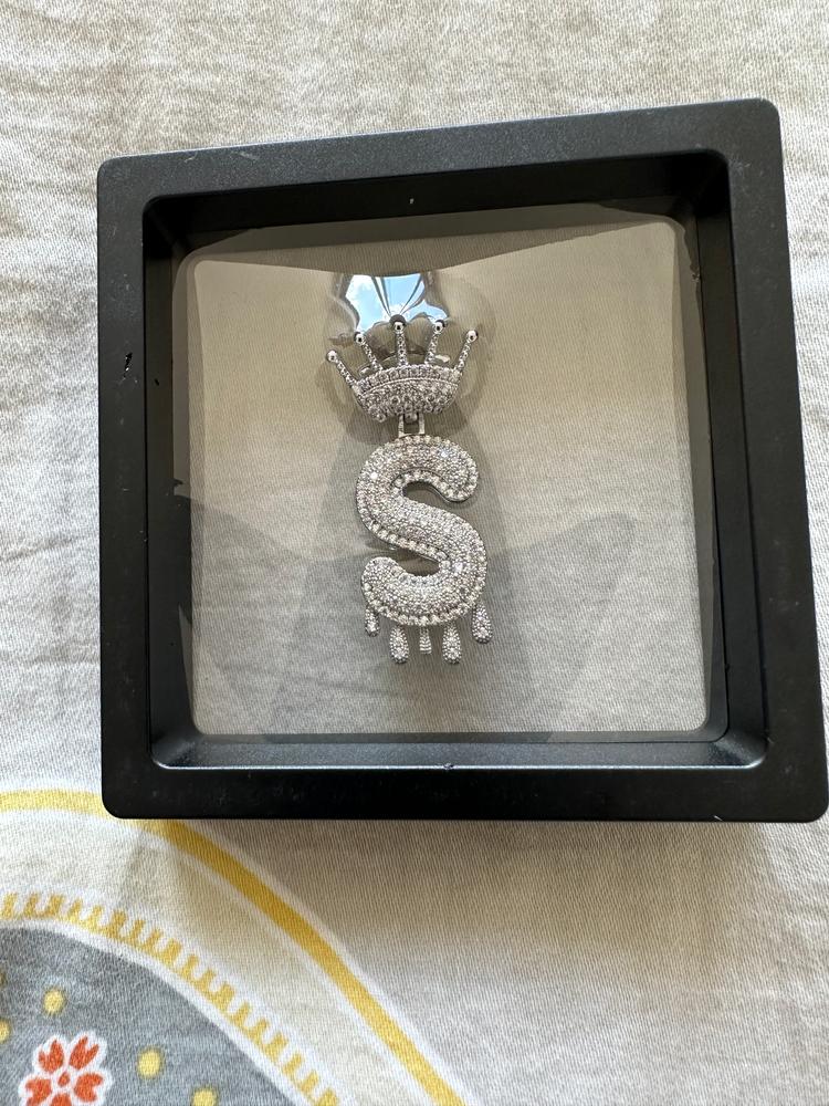22mm  Iced Micro-inlay Zircon Crown Letter Hip Hop Pendant # Rapper Chain - Customer Photo From Ace