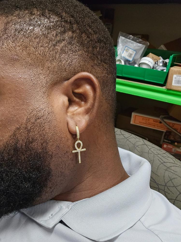 LIMITED STOCK! 18K Gold-Plated AAA CZ Earring - Customer Photo From Raylonn K.