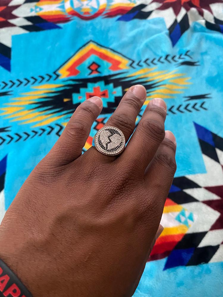 Iced 18K Yellow Gold-Plated  Iced  AAA CZ Hip Hop Heartbreak Ring - Customer Photo From Jabree B.