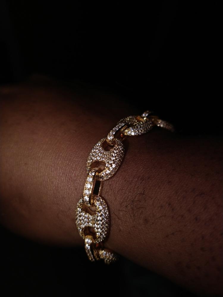 12mm  Iced Gold-Plated CZ  Cuban Link  Bracelet - Customer Photo From Brian Nicholson