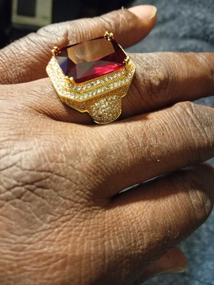 UPDATED 2019 18K Gold-Plated Micro-inlay Gem AAA CZ  Ring - Customer Photo From Adrian M.