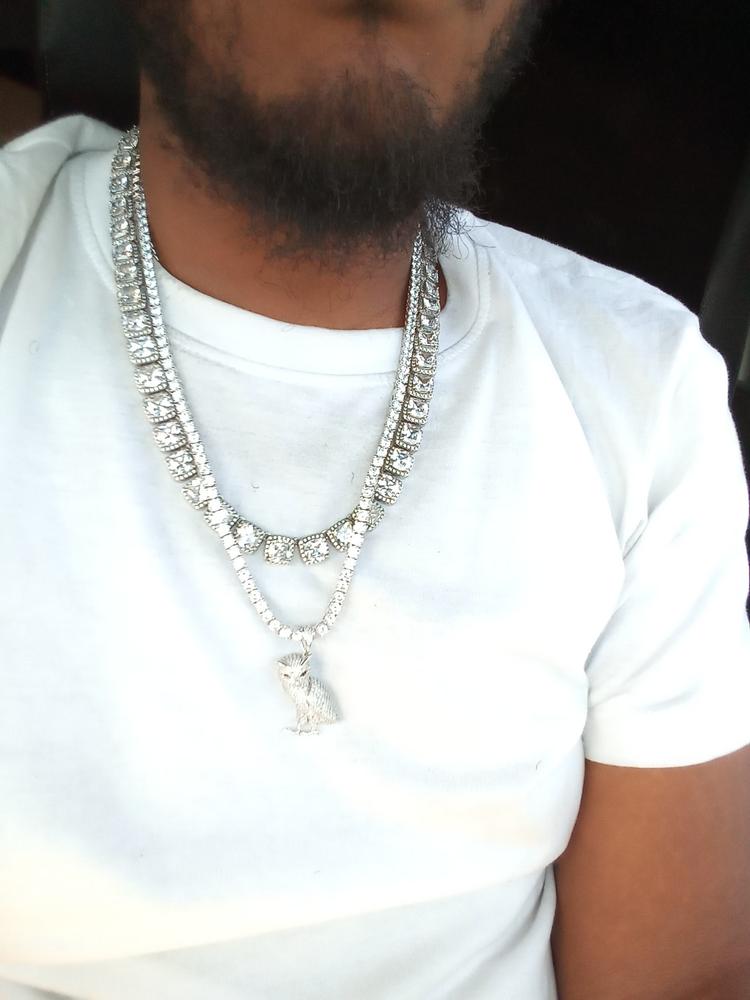 Iced 29mm  CZ   Gold-Plated Pendant &  Cuban Link Chain - Customer Photo From Brandon B.