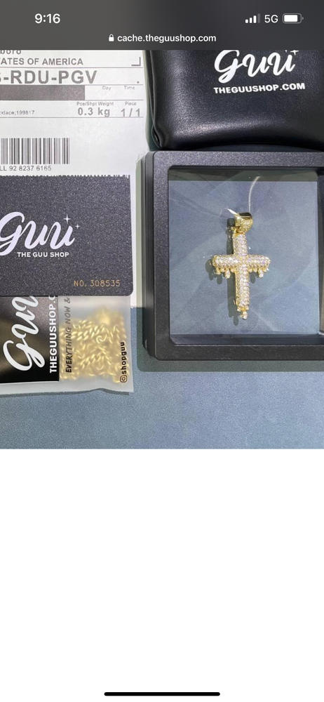 18K Gold-Plated Micro-inlay CZ Cross Necklace - Customer Photo From Quizondos B.