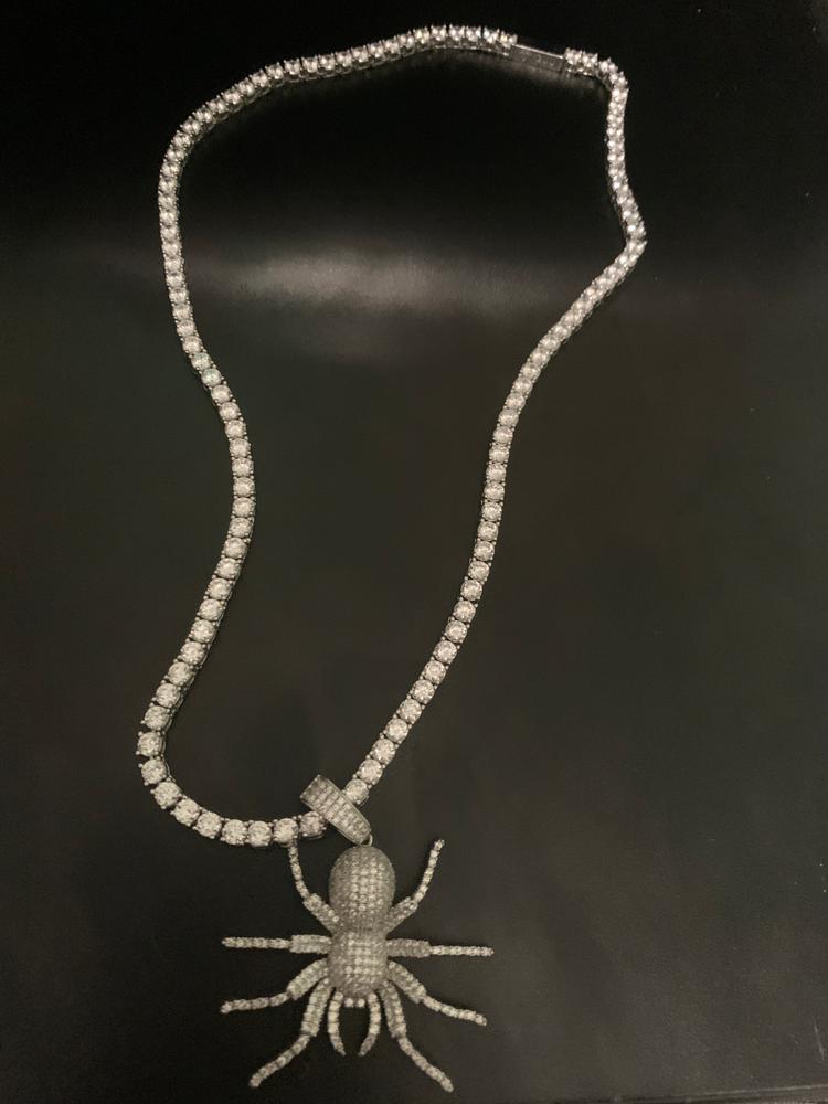 18K Gold-Plated AAA CZ Spider Pendant Necklace - Customer Photo From Caleb