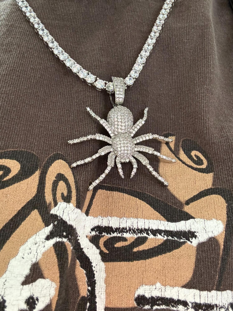 18K Gold-Plated AAA CZ Spider Pendant Necklace - Customer Photo From Carson P.