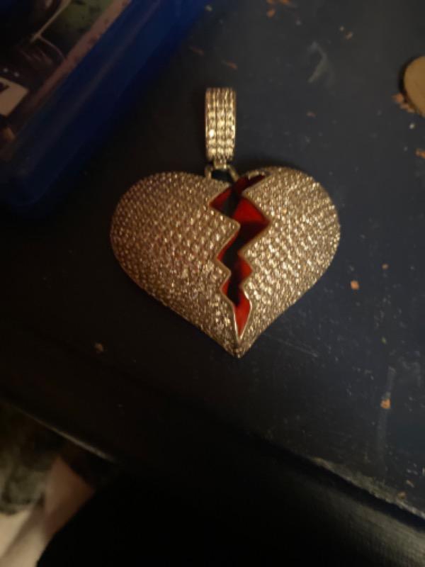 18K Gold-Plated Solid Micro-inlay AAA CZ Heartbreak Necklace - Customer Photo From Quantae G.