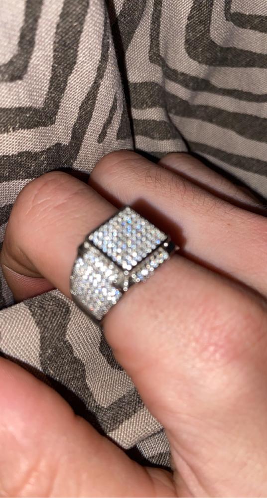 18k White & Yellow Gold-Plated CZ Hip Hop Ring - Customer Photo From Tommy Woodhouse
