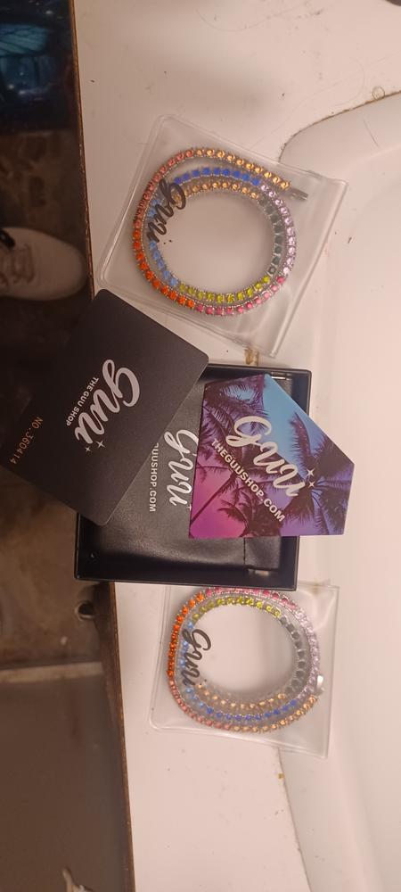 4mm Colorful Iced Dookie Rope Chain - Customer Photo From Jeramie 