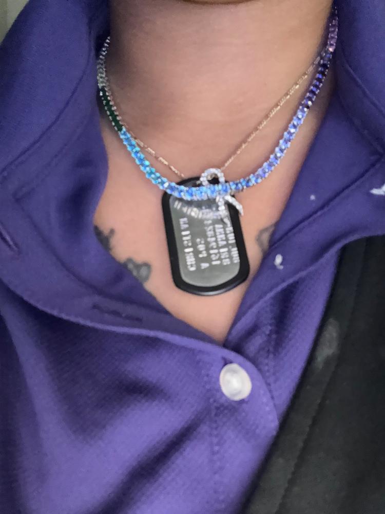 4mm Colorful Iced Dookie Rope Chain - Customer Photo From Kenyata B.