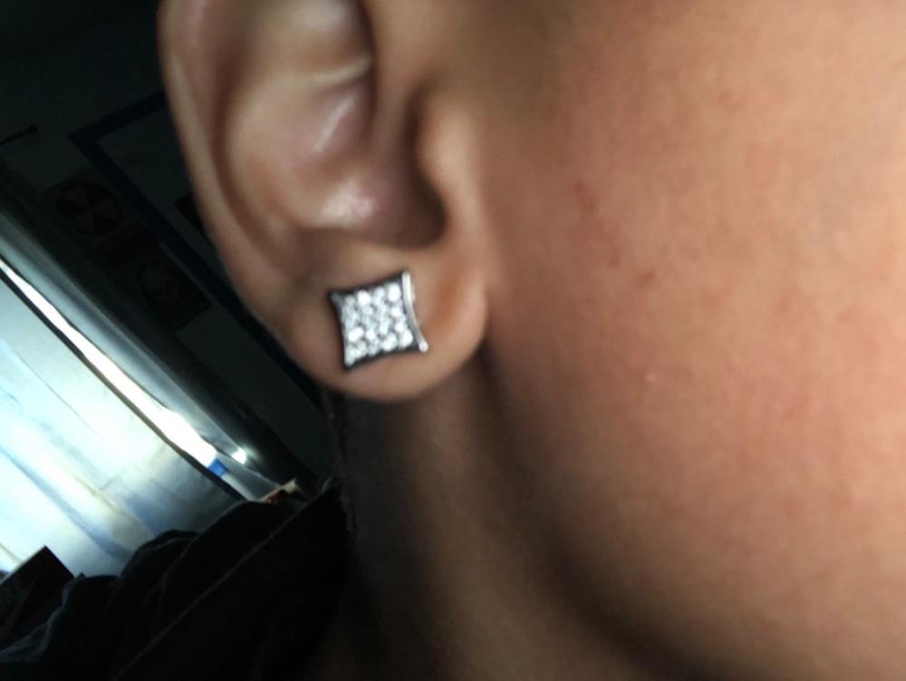 10MM Micro-inlay AAA CZ High Grade Stud Earring - Customer Photo From Victor C.