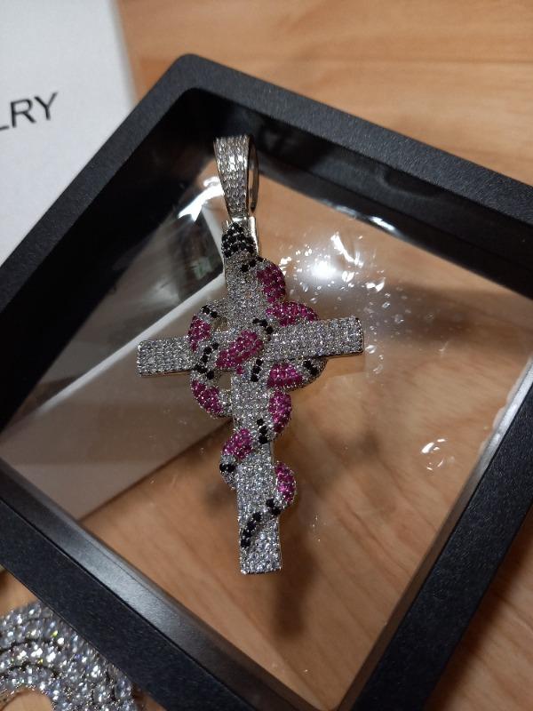 New Iced Cross and Snake Pendant - Customer Photo From Nick Spanowski
