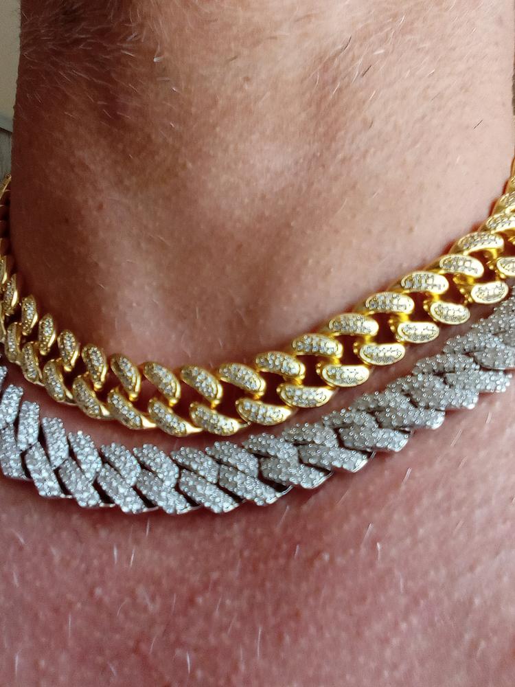 New Flip buckle Iced Cuban Link Chain Gold-Plated - Customer Photo From Simon