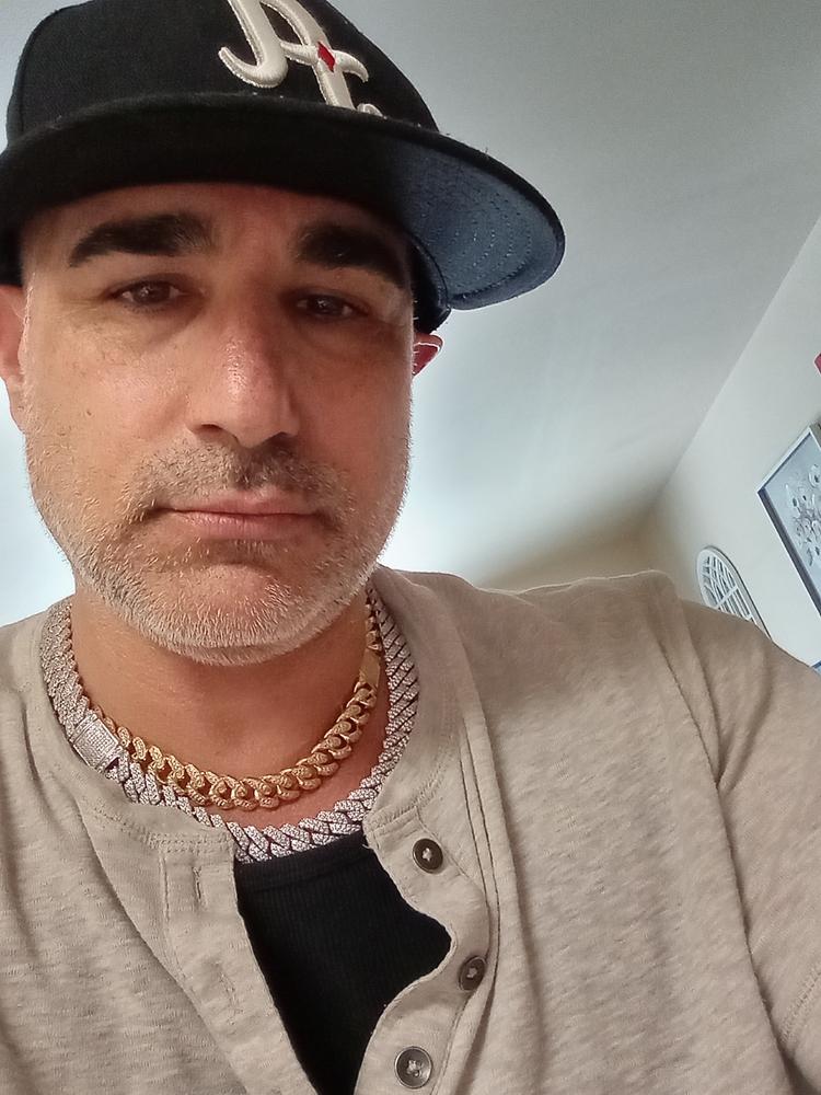 New Flip buckle Iced Cuban Link Chain Gold-Plated - Customer Photo From Simon