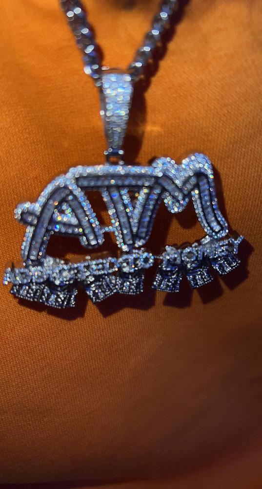 New 18K Gold-Plated ATM Iced Pendant - Customer Photo From Deontae R.