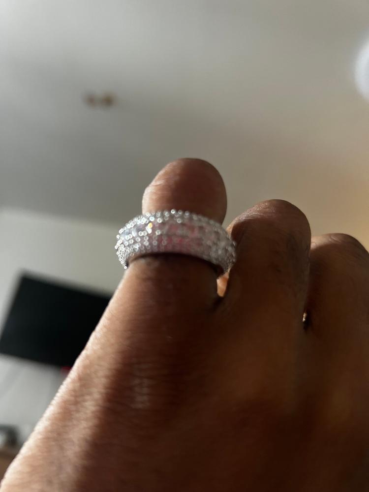 UPDATED 2020 Micro-inlay CZ Iced Ring - Customer Photo From Cameron c.