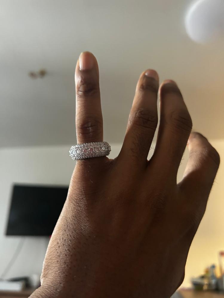 UPDATED 2020 Micro-inlay CZ Iced Ring - Customer Photo From Cameron c.