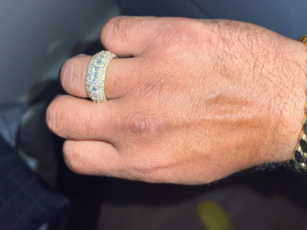 UPDATED 2020 Micro-inlay CZ Iced Ring - Customer Photo From Victor L.
