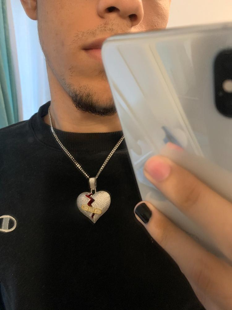 18K Gold-Plated Bandage Heartbreak Necklace - Customer Photo From Angel Soliman