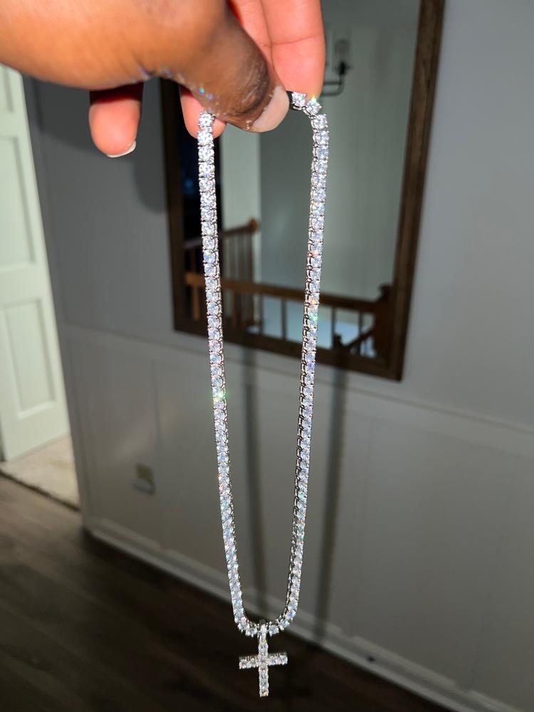 5mm 18K Gold-Plated Iced BlingBling Tennis Chain - Customer Photo From GP