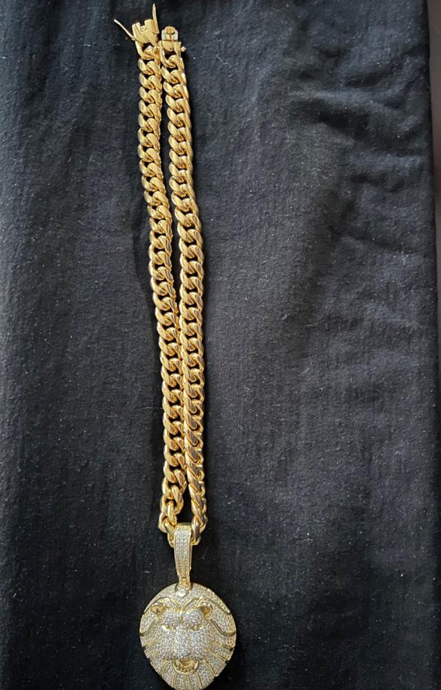 12mm 18K Gold-Plated Classic Miami Cuban Link - Customer Photo From Jamie R.