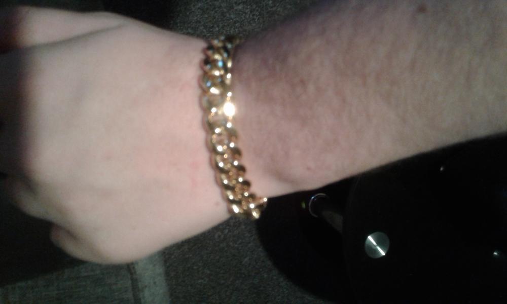 12mm 18K Gold-Plated Classic Miami Cuban Link Bracelet - Customer Photo From Jake N.