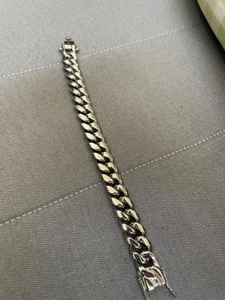12mm 18K Gold-Plated Classic Miami Cuban Link Bracelet - Customer Photo From Zach M.