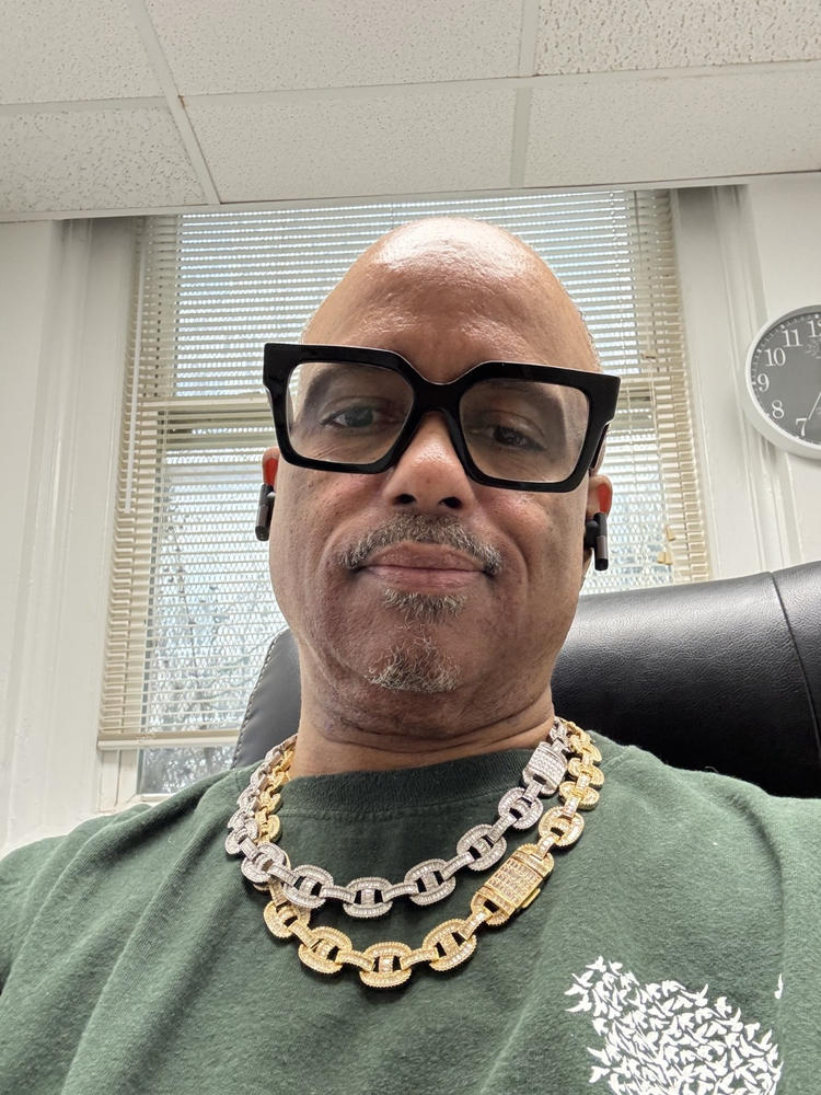 15mm Baguette Mariner Chain 18k Gold - Customer Photo From Ryan B.