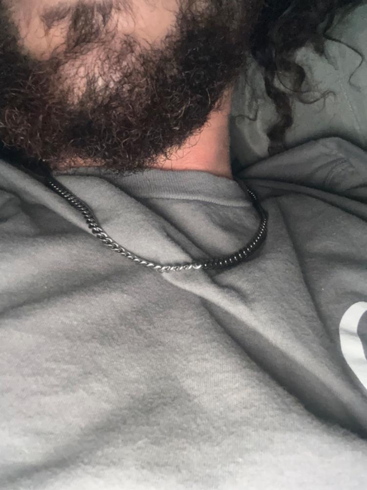 5mm Miami Cuban Link Chain In White Gold - Customer Photo From Josh G.