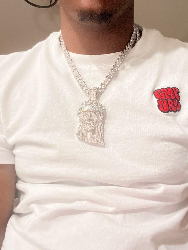 12mm Diamond Cuban Chain in White Gold - Customer Photo From Darrien W.