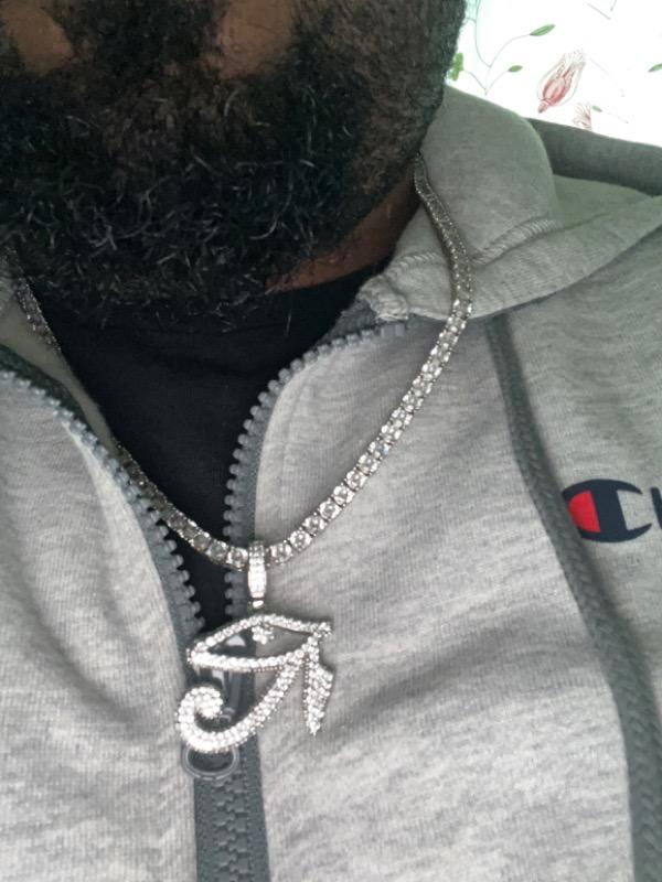 GUU Iced Eye of Horus Necklace - Customer Photo From Marquis B.