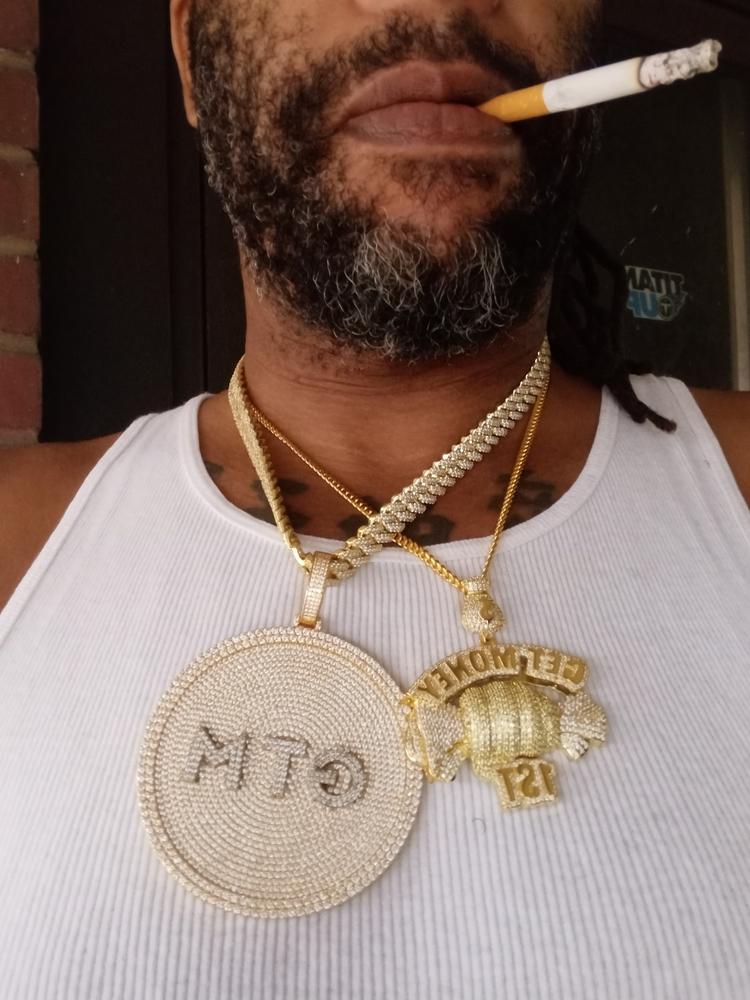 18K Gold-Plated Get Money First Iced Necklace - Customer Photo From Ronald S.