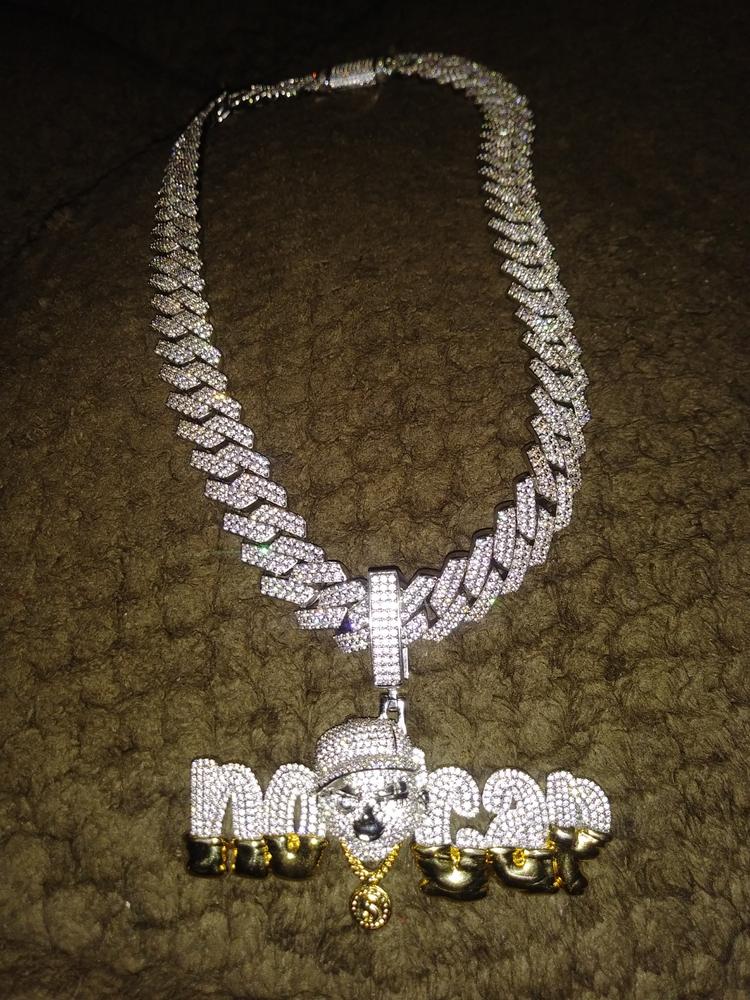 18K Gold-Plated Money Dont Sleep Iced Necklace - Customer Photo From Jonathan L.