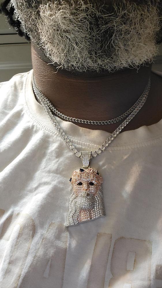 18K Gold-Plated Jesus Iced Necklace - Customer Photo From Errol M.