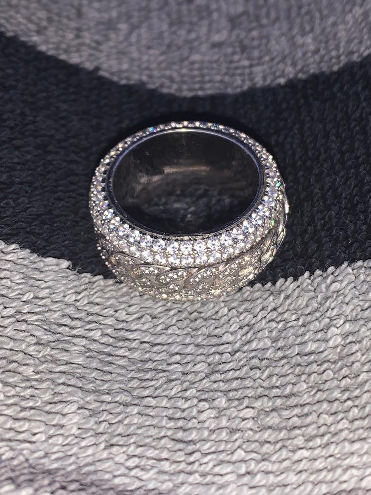 Rotatable 5-Layer Iced Cuban Ring - Customer Photo From Nathan