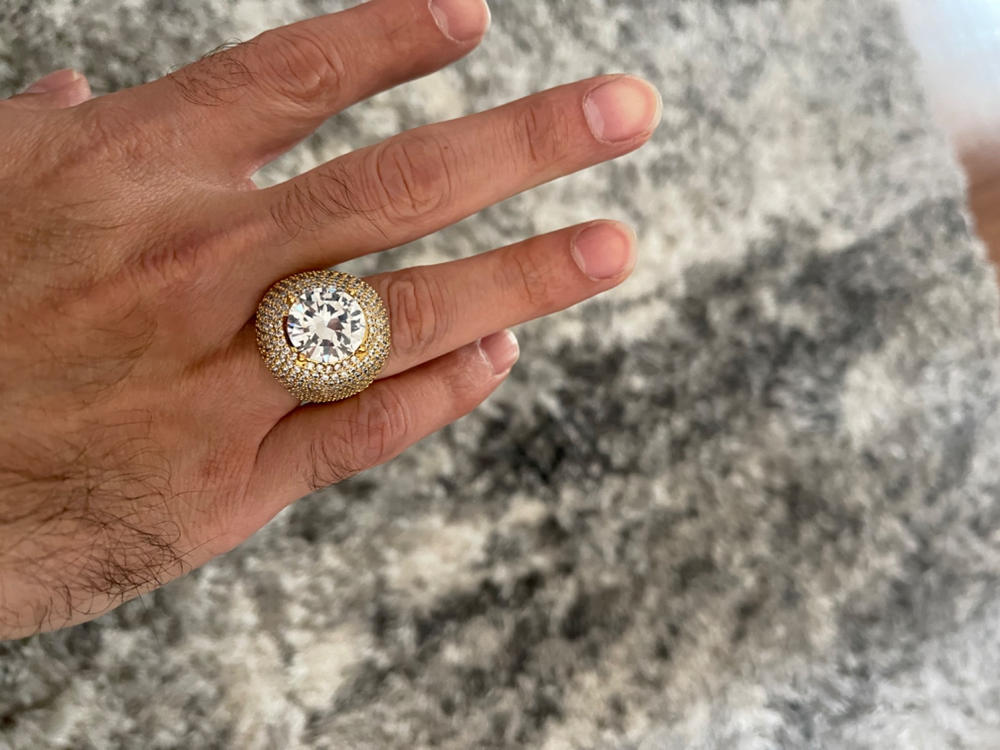 Iced Clustered Band Ring - Customer Photo From Reinaldo O.