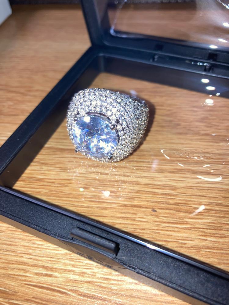 Iced Clustered Band Ring - Customer Photo From Nick