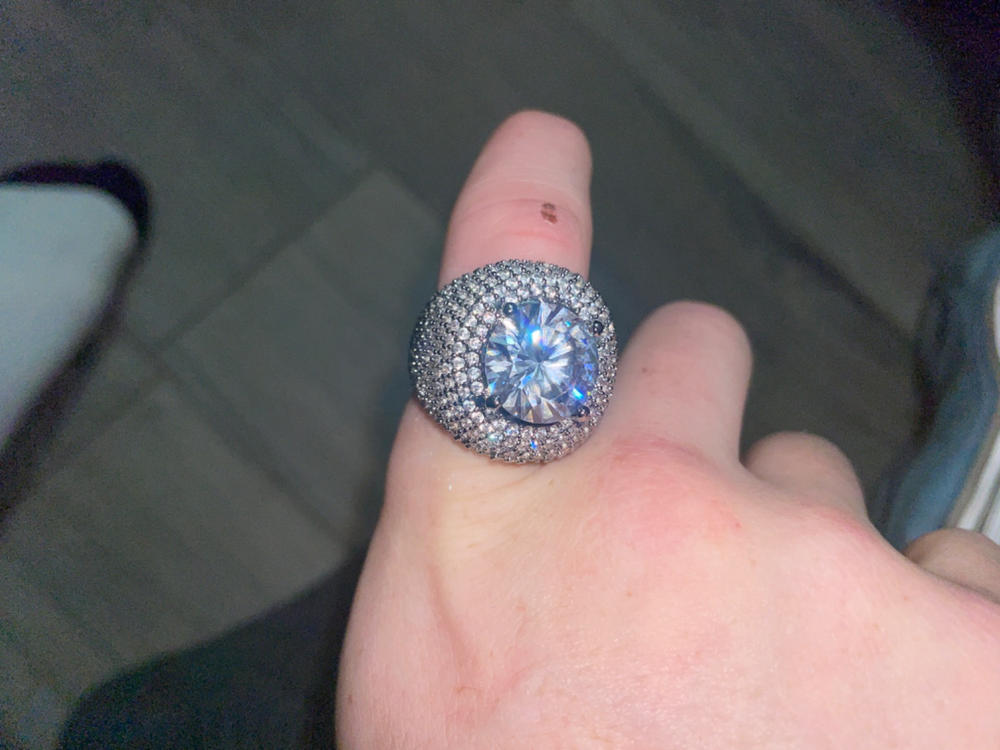 Iced Clustered Band Ring - Customer Photo From Seth F.