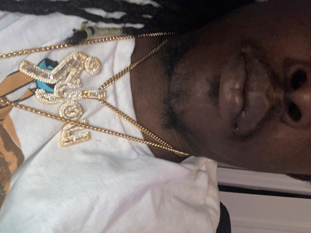 Fxxk You Baguette Two-Layer Iced Necklace - Customer Photo From Tyrell S.