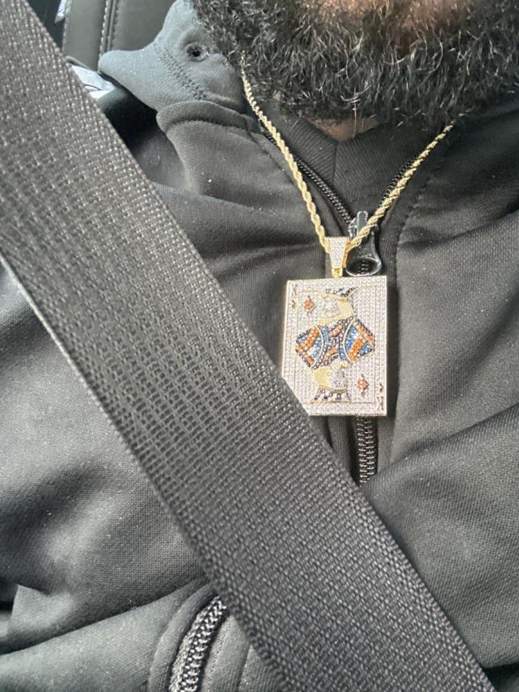 Poker King Iced Necklace - Customer Photo From Devin W.
