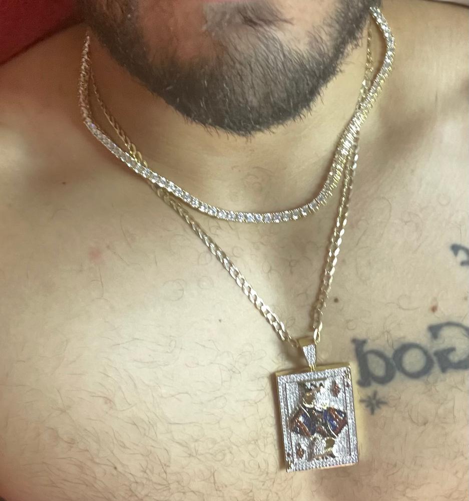 Poker King Iced Necklace - Customer Photo From Jose 