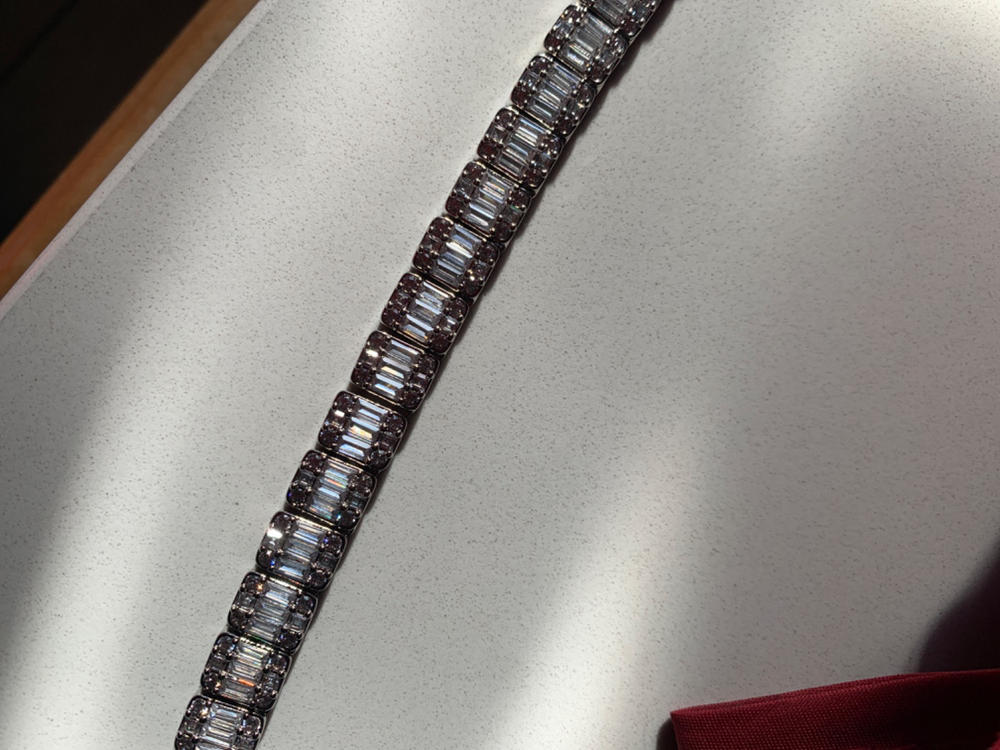 8mm Iced Square Baguette Tennis Chain - Customer Photo From Terrence S.